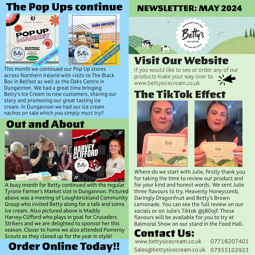 May Newsletter by Betty's Ice-Cream