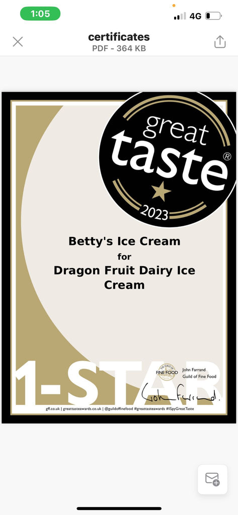 Julie Fitz review of Betty's Ice-Cream