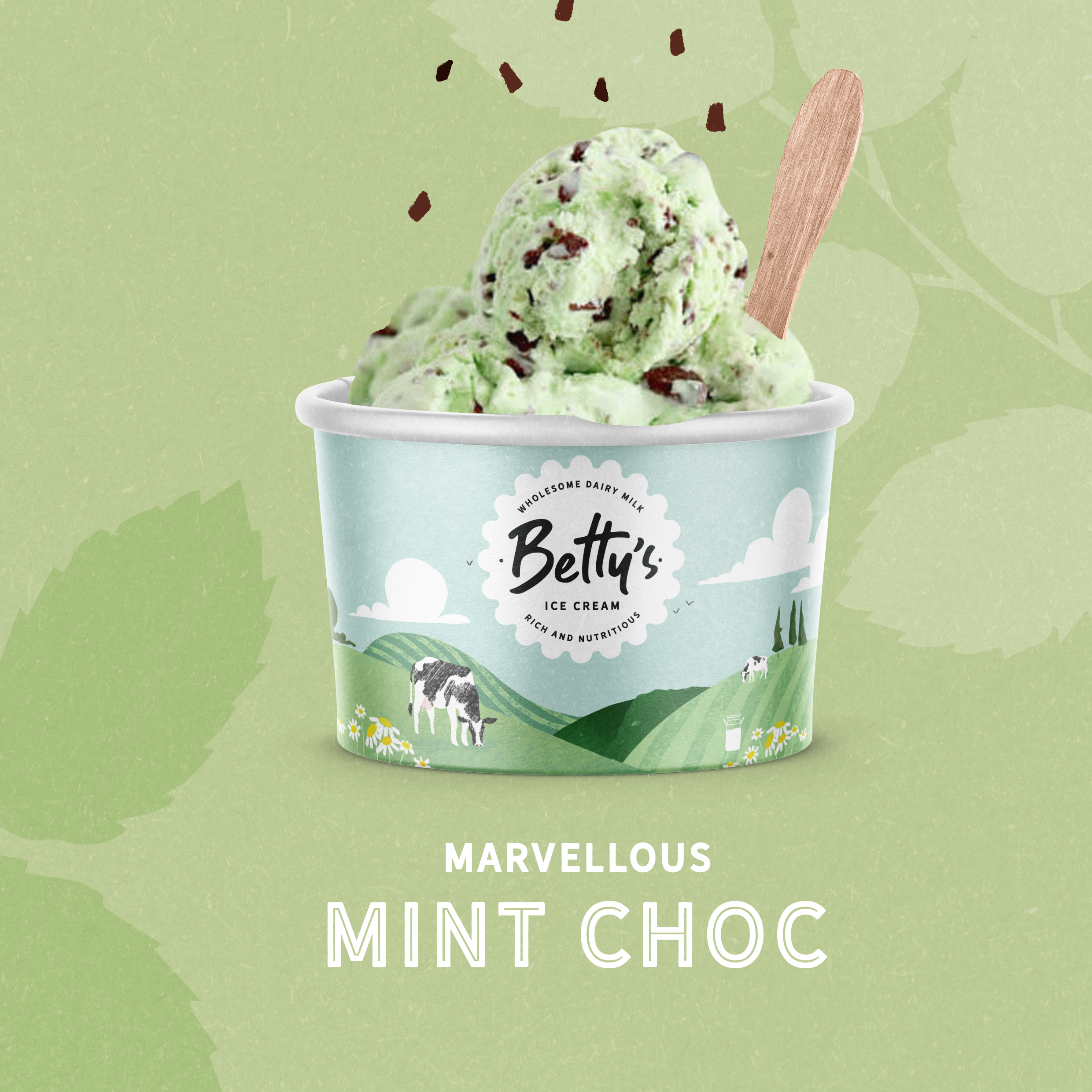 Betty's Marvellously Mint Choc Ice Cream