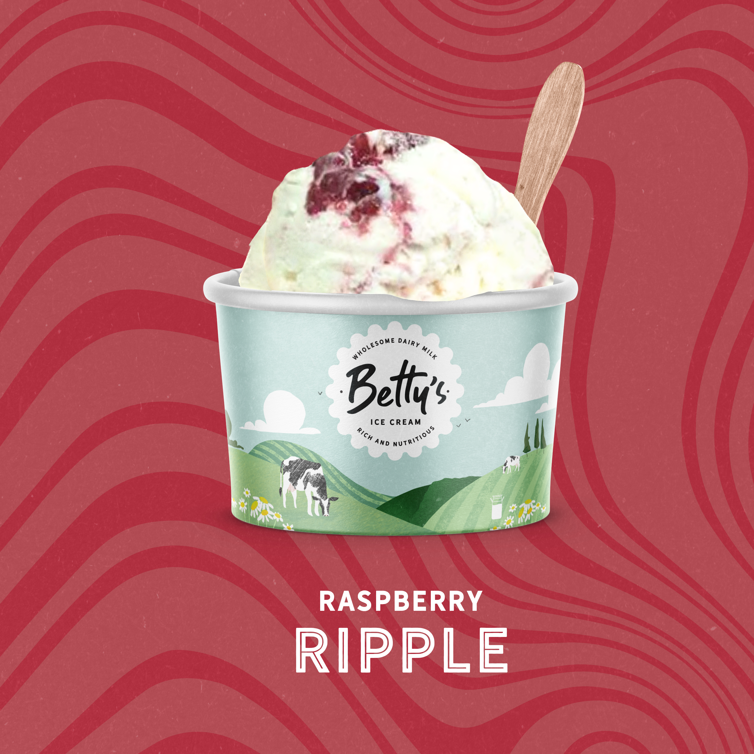 Betty's Raspberry Ripple Ice Cream